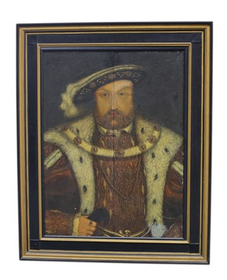 Lot 827 - After Hans Holbein/Portrait of Henry VIII/oil...