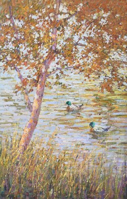 Lot 861 - Gregory Davies (born 1947)/Ducks by...