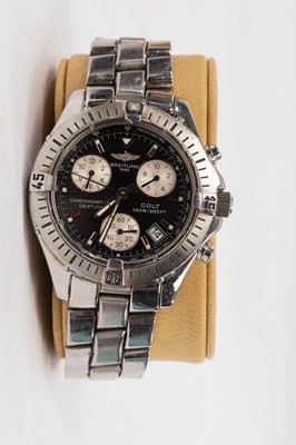 Lot 51 - A gentleman's stainless steel Breitling...