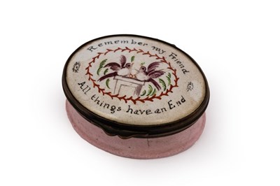 Lot 62 - A late 19th Century French oval patch box, the...