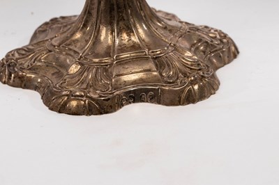 Lot 83 - A pair of Victorian silver candlesticks,...