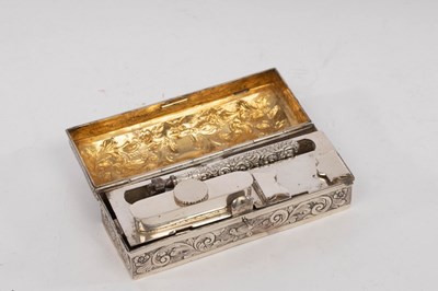 Lot 97 - A Victorian silver box, CB, London 1897, with...