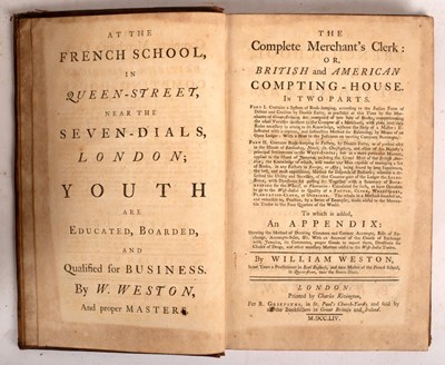Lot 142 - Weston, William. The Complete Merchant's Clerk:...
