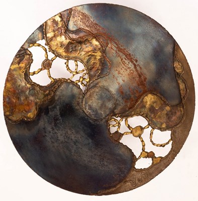 Lot 61 - Sarah Reilly, a copper bowl with pierced...