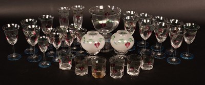 Lot 108 - Orrefors, a suite of drinking glasses with...