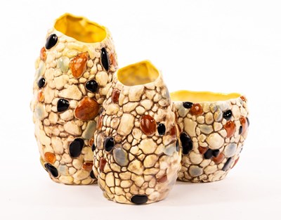 Lot 126 - Sylvac, two Pebble vases, 24cm high and...