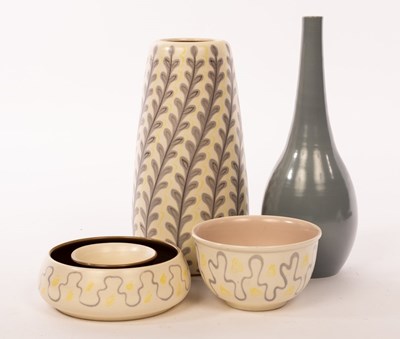 Lot 136 - Poole Pottery, a freeform vase, YFT pattern,...