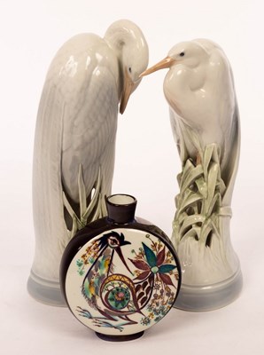 Lot 167 - A pair of Royal Copenhagen herons, 28.5cm high...