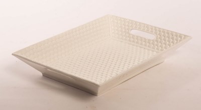 Lot 168 - Tiffany & Co, a basket weave white bone china...