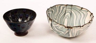 Lot 194 - Linda Caswell, a porcelain pleated bowl,...