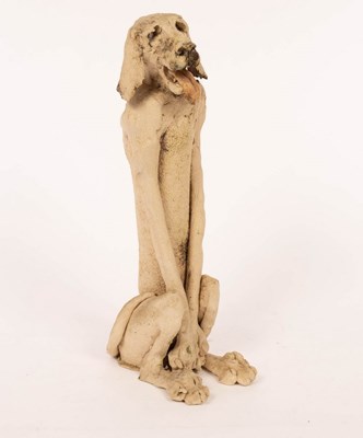 Lot 198 - Melanie Adkins, Large Dog Sitting, handcrafted...