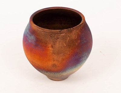 Lot 205 - Simon Rich (born 1949), an ovoid raku fired...