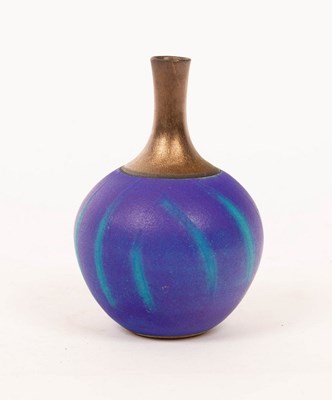 Lot 206 - Simon Rich (born 1949), a small vase, cobalt...