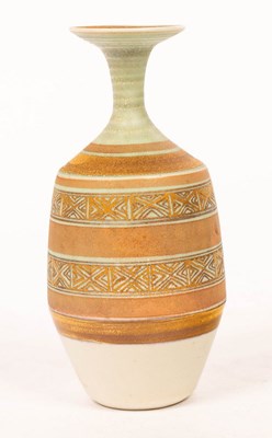 Lot 217 - Mary Rich (born 1940), a porcelain bottle vase,...