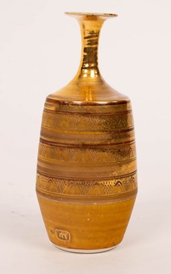 Lot 218 - Mary Rich (born 1940), a porcelain bottle vase,...