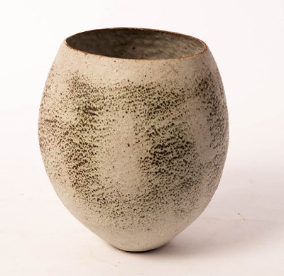 Lot 223 - Betty Blandino (1927-2011), an oval stoneware...