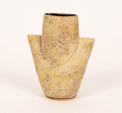 Lot 232 - Chris Carter (born 1945), a stoneware mask pot,...