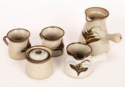 Lot 259 - Lowerdown Pottery, a Foxglove pattern coffee...