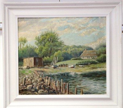 Lot 343 - 20th Century British School/Creek with Beached...