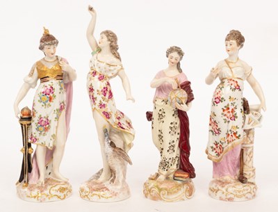 Lot 237 - A set of three German figures of classical...