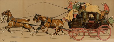 Lot 392 - Cecil Aldin (1870-1935)/The Eton Coach/colour...