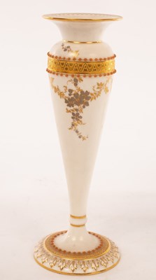 Lot 49 - A Royal Worcester vase painted roses by J...