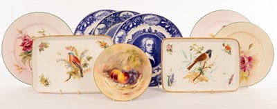 Lot 51 - Two Royal Worcester rectangular trinket trays...