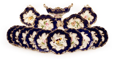 Lot 76 - A Coalport botanical dessert service, circa...