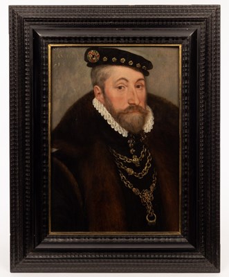Lot 186 - English School, 16th Century/Portrait of a...