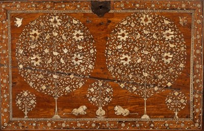 Lot 452 - A 17th Century Mughal ivory inlaid rosewood...