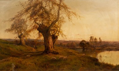 Lot 2 - Alfred de Breanski (1852-1928)/Autumn...