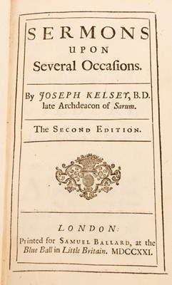 Lot 182 - Kelsey (Joseph) Sermon upon several Occasions,...
