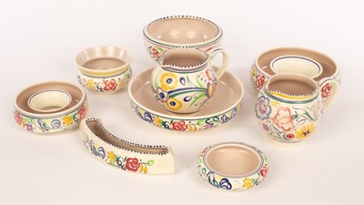 Lot 235 - Poole Pottery, a shallow floral bowl, 21.5cm...