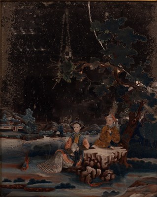 Lot 316 - An 18th Century Qing dynasty reverse mirror...