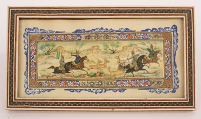 Lot 391 - A late 19th Century Persian miniature of a...