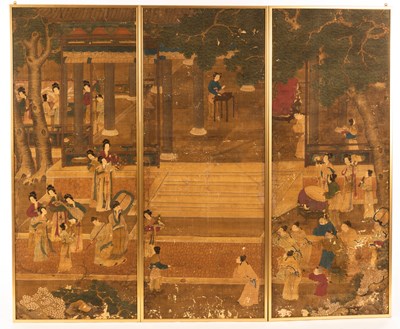 Lot 405 - Chinese School, early 19th Century/Figures on...