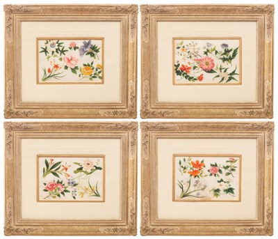 Lot 429 - Chinese School/A set of four Botanical...