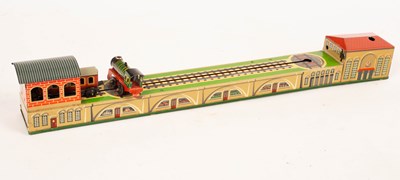 Lot 468 - A push pull clockwork train and carriage with...
