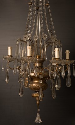 Lot 761 - A six-branch chandelier