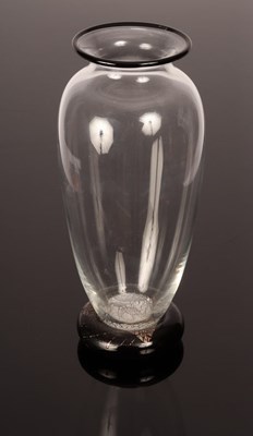 Lot 3 - Daum, a clear glass vase of oval form with...