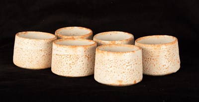 Lot 38 - Kato Kiyokage, set of six Kumidashi teacups,...