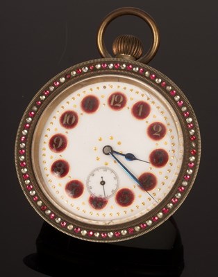 Lot 65 - A bull's eye travelling watch