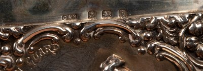 Lot 106 - An embossed silver visiting card case,...