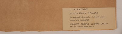 Lot 13 - Laurence Stephen Lowry RA...