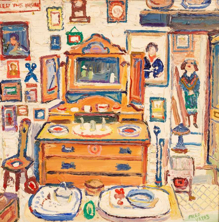 Lot 19 - Fred Yates (1922-2008)/Antique Shop, St...