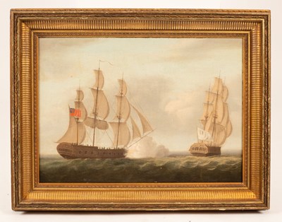 Lot 44 - English School, late 18th Century/A Naval...