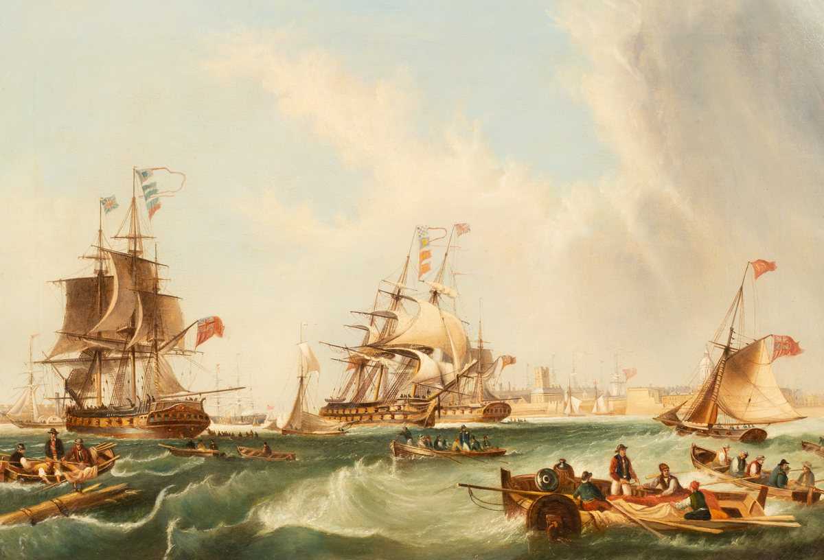Lot 46 - After John Wilson Carmichael/A Man O'War off...
