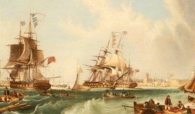 Lot 46 - After John Wilson Carmichael/A Man O'War off...