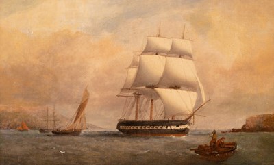 Lot 47 - English School, circa 1830/HMS Dartmouth/oil...