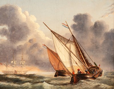 Lot 51 - English School, 19th Century/Dutch Fishing...